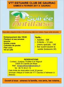 SOIREE ANTILLAISE SAMEDI 4 FEVRIER