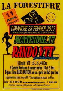 Randonnée la Forestière à Montendre le 26/02/17