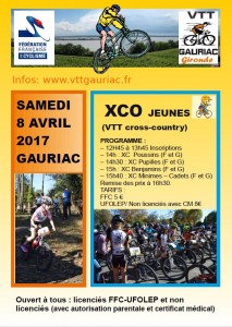 XCO JEUNES GAURIAC Samedi 8 avril 2017