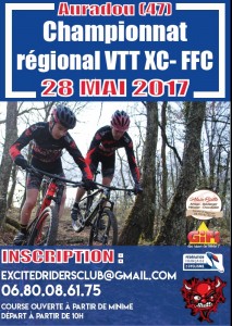 Compte-rendu: CHAMPIONNAT D’AQUITAINE FFC XCO VTT  DIMANCHE 28 MAI  AURADOU (47)