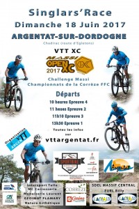 6ème MANCHE DU MASSI OPEN XC  DIMANCHE 18 JUIN A  ARGENTAT(19)