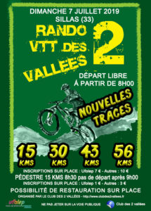 RANDO VTT A SILLAS (33) DIMANCHE 7 JUILLET