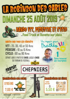 RANDO VTT LA ROBINSON DES SABLES DIMANCHE 25 AOÛT A CHEPNIERS (17)