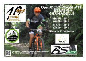 8ème MANCHE DU DU MASSI OPEN X CHALLENGE LE 15 SEPTEMBRE A CHAMADELLE (33)