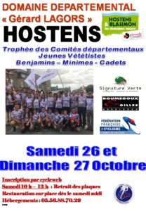 LES 26 ET 27 OCTOBRE LE TCDJV D’HOSTENS POUR UNE PREMIERE REGIONALE