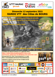 Randonnée VTT des Côtes de Bourg 2021