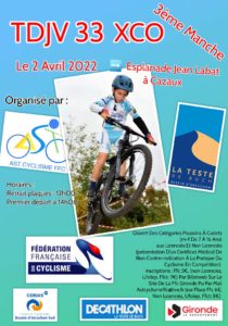 TROPHEE DEPARTEMENTAL DES JEUNES VETETISTES (XCO) LA TESTE SAMEDI 2 AVRIL