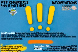 MASSI OPEN XC GUERET VTT CHABRIERES 4 ET 5 MARS (UCI Classe 1)
